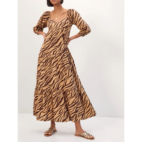 Patterned tiered maxi dress - Picture 3 of 12